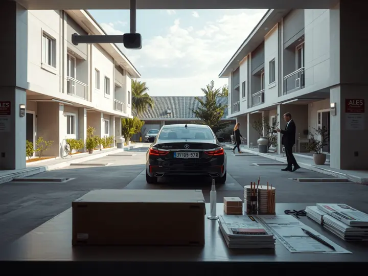 住宅小区入口车牌识别系统工作场景
